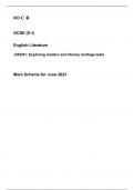   #O C R   GCSE (9-1)  English Literature  J352/01: Exploring modern and literary heritage texts    Mark Scheme for June 2023