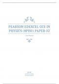 PEARSON EDEXCEL AS  PHYSICS PAPER 2 MARK SCHEME JUNE 2023