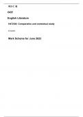 #O C R  GCE  English Literature  H472/02: Comparative and contextual study  A Level   Mark Scheme for June 2023