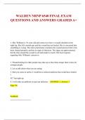 WALDEN NRNP 6540 FINAL EXAM  QUESTIONS AND ANSWERS GRADED A+