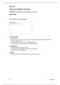 #O C R AS Level English Literature H072/01 Shakespeare and poetry pre-1900 MAY 2023