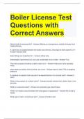 Boiler License Test Questions with Correct Answers