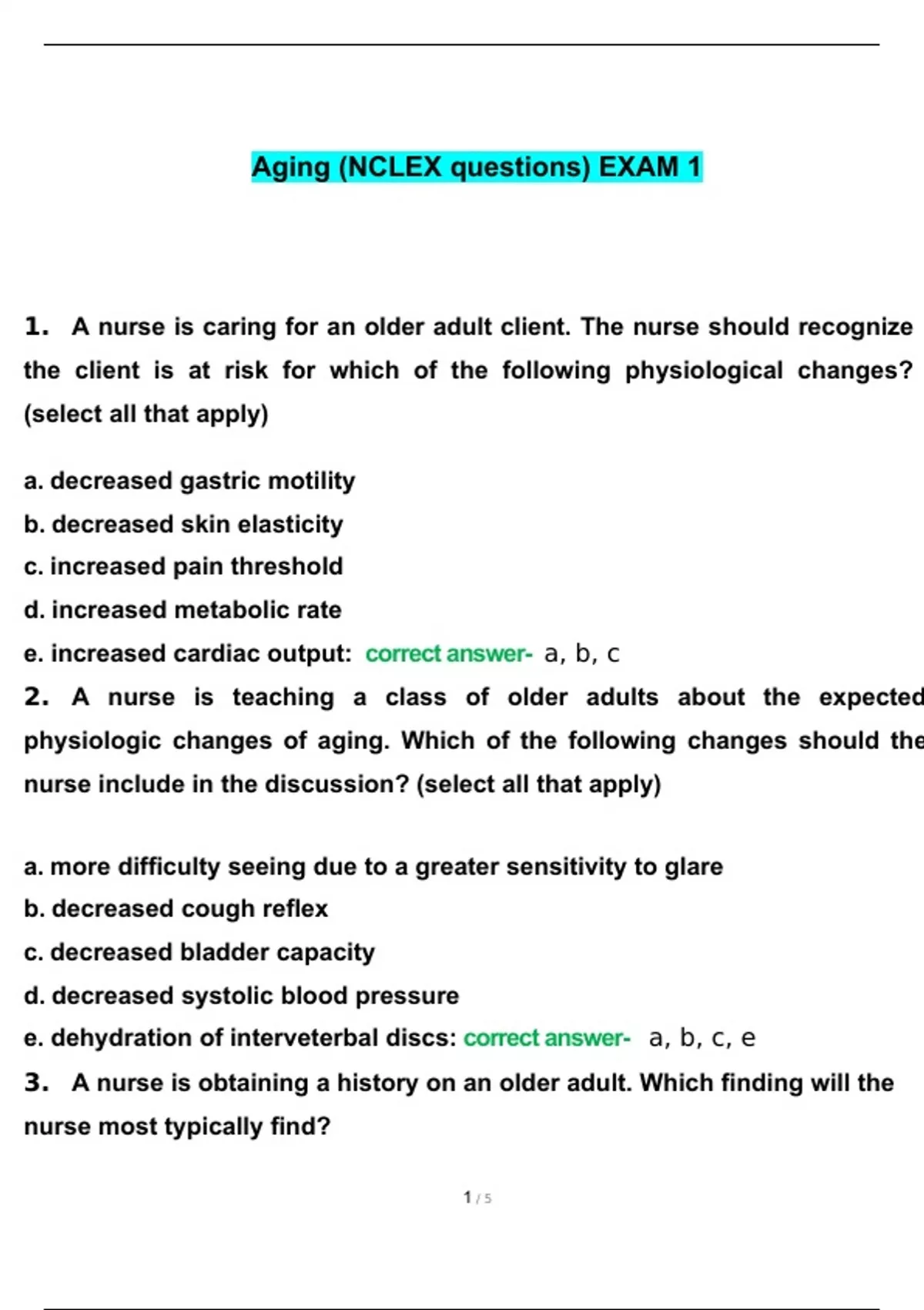 Aging NCLEX Questions And Answers 2024 EXAM 1 With Complete Solution   65b8f6d1b2844 4373007 1200 1700.webp