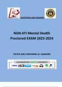 NGN ATI Mental Health Proctored EXAM 2023-2024