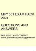 MIP1501 Exam pack 2024 (Questions and answers)