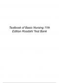 TEXTBOOK OF BASIC NURSING 11TH EDITION ROSDAHL TEST BANK