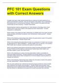 PFC 101 Exam Questions and Answers All Correct