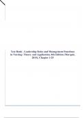 Test Bank - Leadership Roles and Management Functions in Nursing: Theory and Application, 8th Edition (Marquis, 2015), Chapter 1-25 | All Chapters