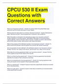 CPCU 530 II Exam Questions with Correct Answers