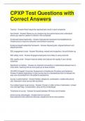 CPXP Test Questions with Correct Answers 