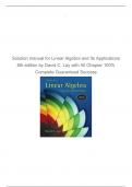 Solution manual for Linear Algebra and Its Applications 6th edition by David C. Lay with All Chapter 100% Complete Guaranteed Success