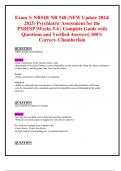 Exam 3 & Final Exams: NR548/ NR 548 (NEW Update 2024/ 2025 Updates BUNDLED TOGETHER WITH COMPLETE SOLUTIONS) Psychiatric Assessment for the PMHNP |Questions and Verified Answers| 100% Correct- Chamberlain