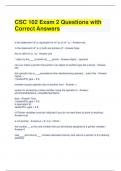 CSC 102 Exam 2 Questions with Correct Answers 