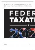 Test Bank ,Solution Manual & INSTRUCTOR’S MANUAL for McGrawHill’s Essentials of Federal Taxation 2024 Edition, 15th Edition By Brian  Spilker