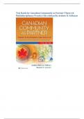 Test Bank for Canadian Community as Partner Theory &  Multidisciplinary Practice 5th edition By Ardene R. Vollman