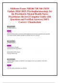 Midterm & Final Exams: NR546/ NR 546 (NEW Updates 2024/ 2025 BUNDLED TOGETHER WITH COMPLETE SOLUTIONS) Psychopharmacology for the Psychiatric-Mental Health Nurse Practitioner |Reviews with Questions and Verified Answers| 100% Correct- Chamberlain 