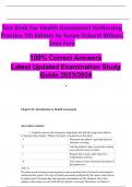 Test Bank For Health Assessment forNursing  Practice 7th Edition by Susan Fickertt Wilson,  Jean Fore 100% Correct Answers Latest Updated Examination Study  Guide 2023/2024