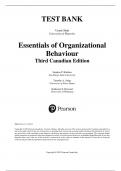 TEST BANK Umair Shah University of Waterloo Essentials of Organizational  Behaviour Third Canadian Edition