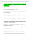 CheE Chemical Changes and Chemical Reactions