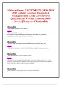  Midterm & Final Exam: NR570/ NR 570 (NEW Updates 2024/ 2025 BUNDLED TOGETHER WITH COMPLETE SOLUTIONS) Common Diagnosis & Management in Acute Care Reviews| Questions and Verified Answers| 100% Correct |Grade A – Chamberlain 