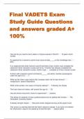 Final VADETS Exam  Study Guide Questions  and answers graded A+  100