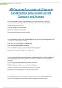 ATI Capstone Fundamentals /Capstone Fundamentals |2024 Latest Correct Questions and Answers