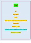 AQA AS GEOGRAPHY 7036/2 Paper 2 Human geography and geography fieldwork  investigation Version: 1.0 Final G/KL/Jun23/E6 7036/2 (JUN237036201) AS GEOGRAPHYQUESTION PAPER & MARKING SCHEME/ [MERGED] Mark scheme June 2023