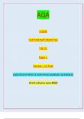 AQA A-level FURTHER MATHEMATICS 7367/1 Paper 1 Version: 1.0 Final PB/KL/Jun23/E6 7367/1 A-level FURTHER MATHEMATICS Paper 1QUESTION PAPER & MARKING SCHEME/ [MERGED] Mark scheme June 2023