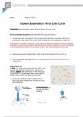 GIZMOS STUDENT EXPLORATION :Virus Lytic Cycle latest update 2024