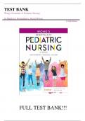 Test Bank For Wongs Essentials of Pediatric Nursing 11th Edition Hockenberry; Wilson; Rodgers||ISBN:10,0323624197||ISBN NO:13,978-0323624190||All Chapter 1-31||Complete Guide A+.