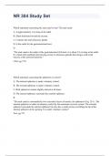 NR 304 HEALTH ASSESSMENT II EXAM 3 STUDY SET QUESTIONS WITH 100% SOLVED SOLUTIONS