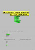 HESI A2 2023 VERSION EXAM- LATEST /GRADED A+