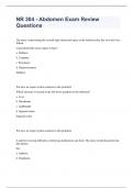 NR 304 HEALTH ASSESSMENT II ABDOMEN EXAM REVIEW QUESTIONS WITH 100% SOLVED SOLUTIONS