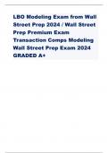LBO Modeling Exam from Wall Street Prep 2024 / Wall Street Prep Premium Exam Transaction Comps Modeling Wall Street 