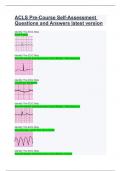 ACLS Pre-Course Self-Assessment Questions and Answers latest version