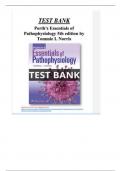 Test Bank For Porth's Essentials of Pathophysiology, 5th Edition, by Tommie L Norris, Verified, All Chapters 1 - 52, Graded A+