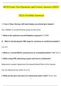 RCIS Exam Test Questions and Answers (2024 / 2025) (Verified Answers)