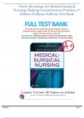 Davis Advantage for Medical-Surgical Nursing: Making Connections to Practice 2nd Edition Hoffman Sullivan Test Bank - (Rated A+) Questions & Explained Answers Best 2024 Update