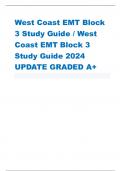 West Coast EMT - Block 4 / West Coast EMT - Block 4 Questions And Answers 2024 / 2025