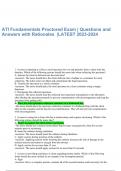 ATI Fundamentals Proctored Exam | Questions and  Answers with Rationales |LATEST 2023-2024