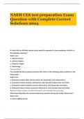 NASM CES test preparation Exam Question with Complete Correct Solutions 2024