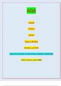 AQA A-level FRENCH 7652/2 Paper 2 Writing Version: 1.0 Final IB/M/Jun23/E5 7652/2 Monday 19 June 2023 Morning Time allowed: 2 hours MaterialsQUESTION PAPER & MARKING SCHEME/ [MERGED]  Mark scheme June 2023