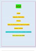 AQA A-level ENGLISH LITERATURE B 7717/1A Paper 1A Literary genres: Aspects of tragedy Version: 1.0 Final IB/G/Jun23/E5 7717/1A Wednesday 24 May 2023 Afternoon Time allowed: 2 hours 30 minutes MaterialsQUESTION PAPER & MARKING SCHEME/ [MERGED]  Mark scheme