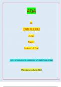 AQA AS COMPUTER SCIENCE 7516/1 Paper 1  Version: 1:0 Final IB/G/Jun23/E14 7516/1 Tuesday 16 May 2023 Afternoon Time allowed: 1 hour 45 minutes MaterialsQUESTION PAPER & MARKING SCHEME/ [MERGED]  Mark scheme June 2023