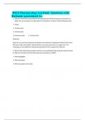 HESI Pharmacology test Bank Questions with Rationale quaranteed A+