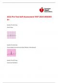 ACLS Pre-Test Self-Assessment TEST 2024 GRADED  A+