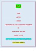 AQA A-level HISTORY 7042/2T Component 2T The Crisis of Communism: the USSR and  the  Soviet Empire, 1953–2000 Version: 1.0 Final IB/M/Jun23/E7 7042/2T A-level HISTORYQUESTION PAPER & MARKING SCHEME/ [MERGED]  Mark scheme June 2023