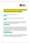 AHA ACLS Post Test Exam 2024 GRADED A+ (300 QUESTIONS WITH ANSWERS)