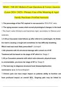 NR601 / NR 601 Midterm Exam Qs & Ans (Latest 2024 / 2025) : Primary Care of the Maturing & Aged Family Practicum (Verified Answers)