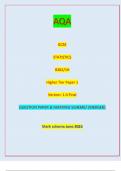 AQA GCSE STATISTICS 8382/1H Higher Tier Paper 1 Version: 1.0 Final *JUN2383821H01* IB/G/Jun23/E13 8382/1H For Examiner’s Use Question Mark/ QUESTION PAPER & MARKING SCHEME/ [MERGED]  Mark scheme June 2023